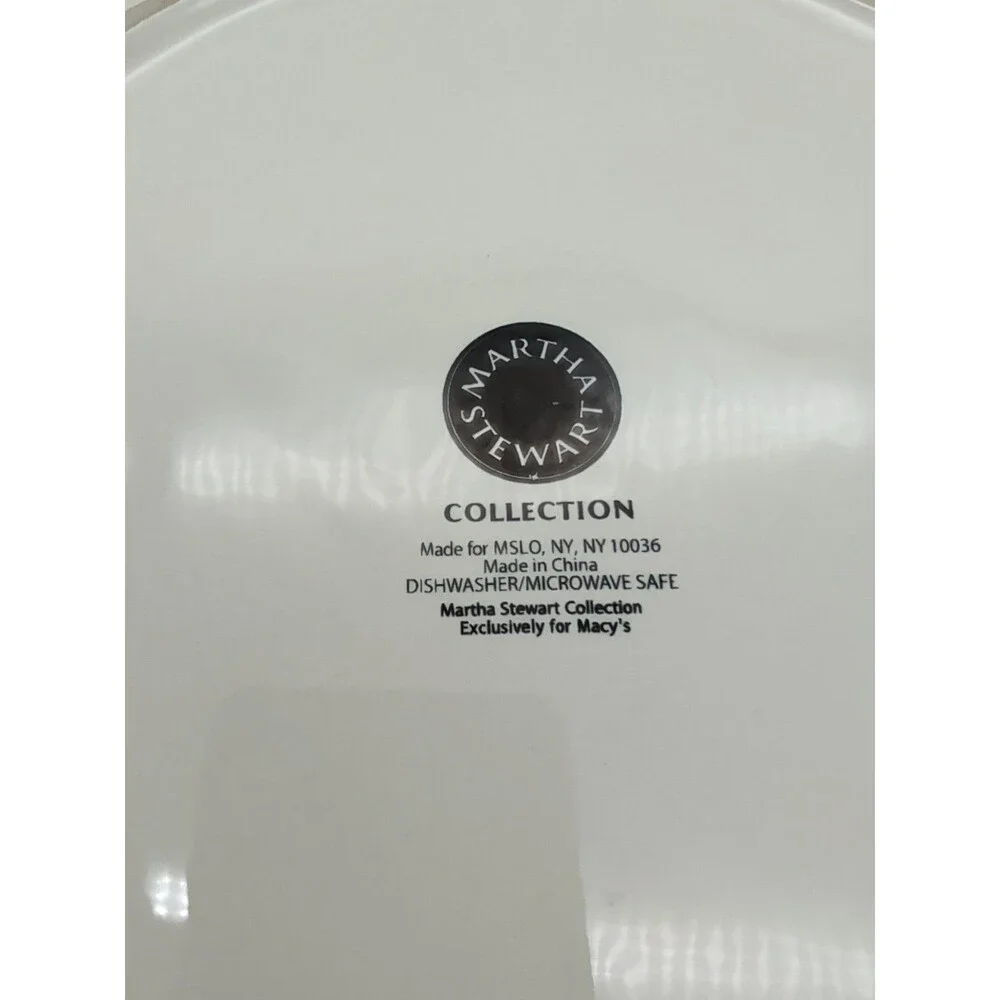 Martha Stewart Macy's Lorraine Stencil Dinner Plate Gerbera Cobalt Replacement